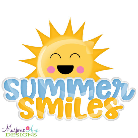 Summer Smiles Title SVG Cutting Files + Clipart - Click Image to Close